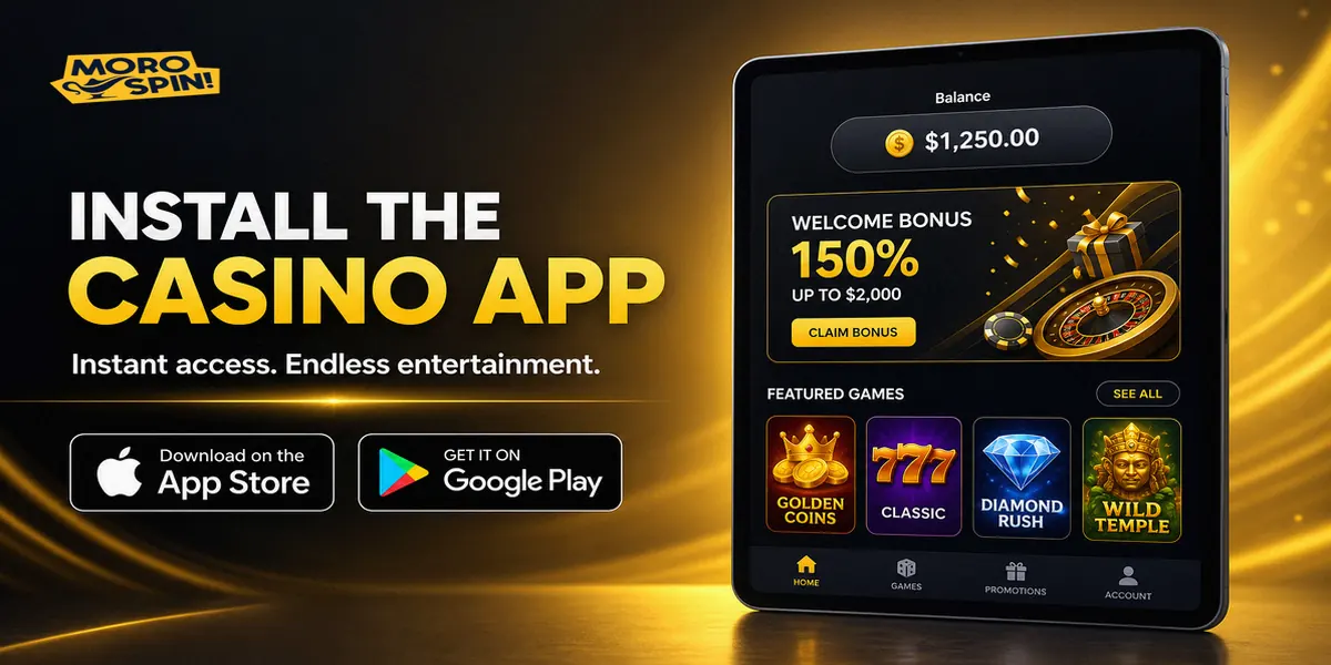 Morospin Casino mobile app for iOS and Android