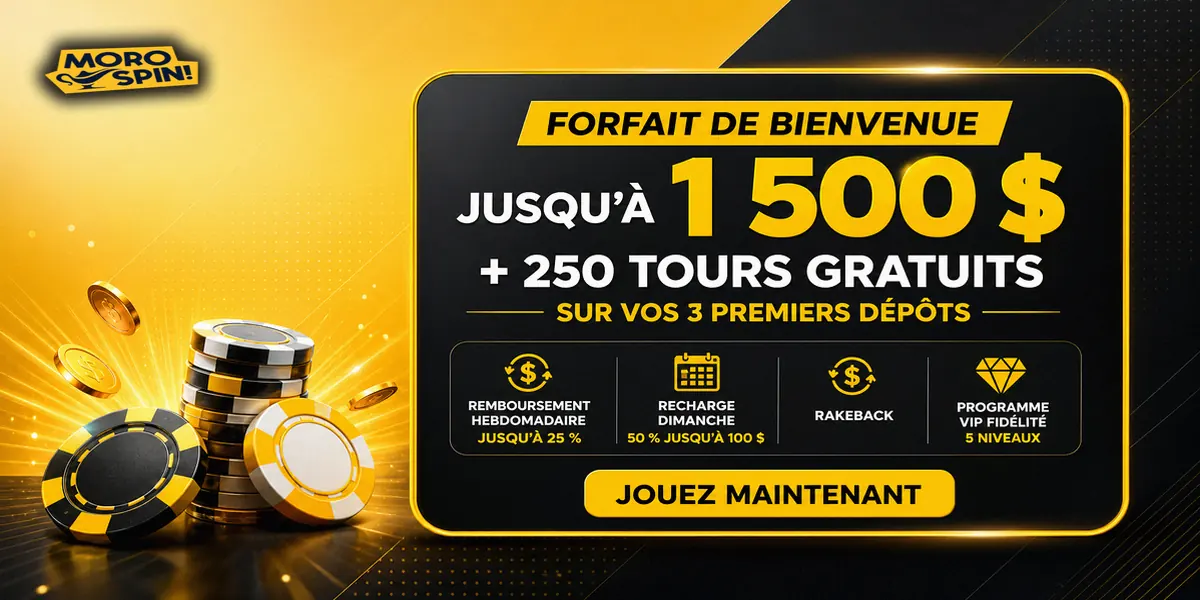 Offre de bonus de bienvenue Morospin Casino