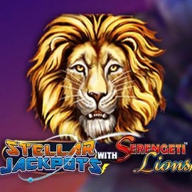 Jackpots logo of Stellar Jackpots with Serengeti Lions from Lightning Box Game at Morospin Casino